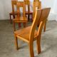 Set of 6 solid elm chairs 70s vintage Seltz design