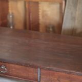 Table de ferme et ses 2 bancs, table de ferme bois ancienne, meuble de salon, campagne, chalet, déco