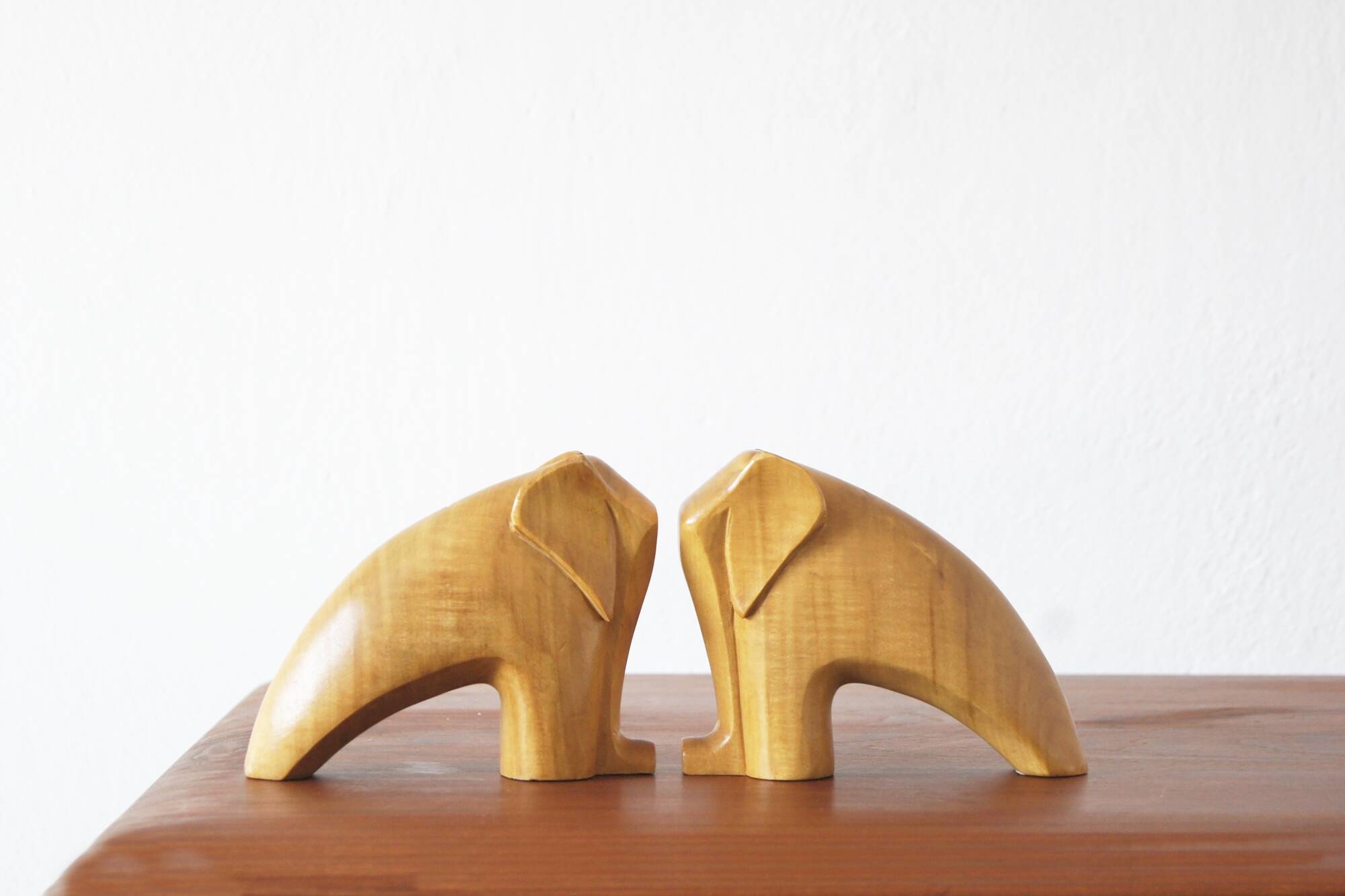Mid-Century Wooden Bookends, 1960s, Set of 2