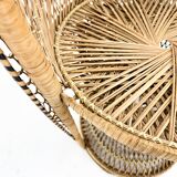 Vintage bohemian peacock wicker chair