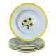 Set of 6 vintage hollow plates in earthenware