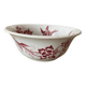 Ancient ironstone bowl Moulins des Loups "orchids"