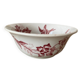 Ancient ironstone bowl Moulins des Loups "orchids"