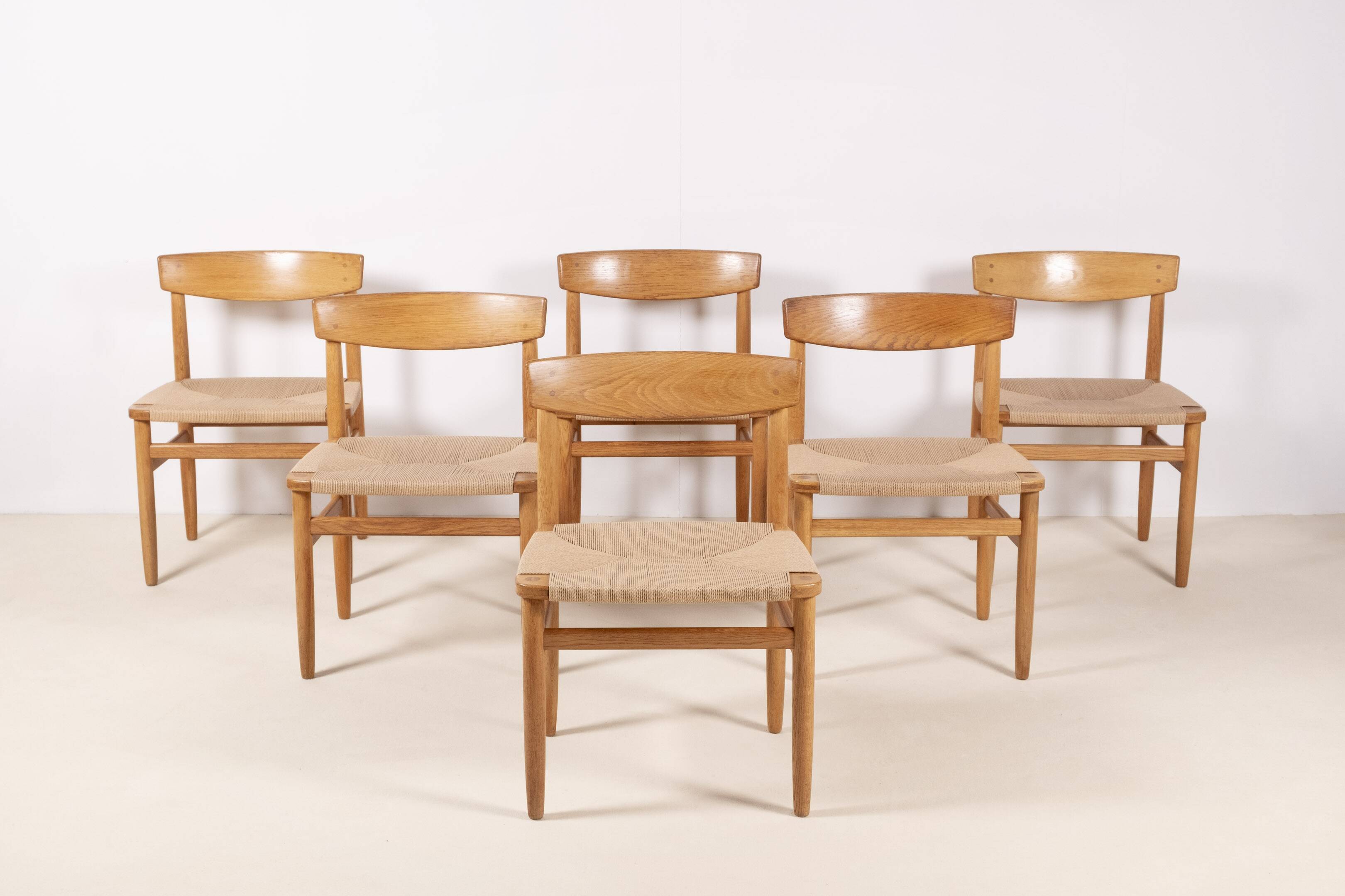 6x Børge Mogensen Øresund Dining Chairs in Oak