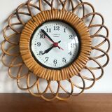 Rattan star clock