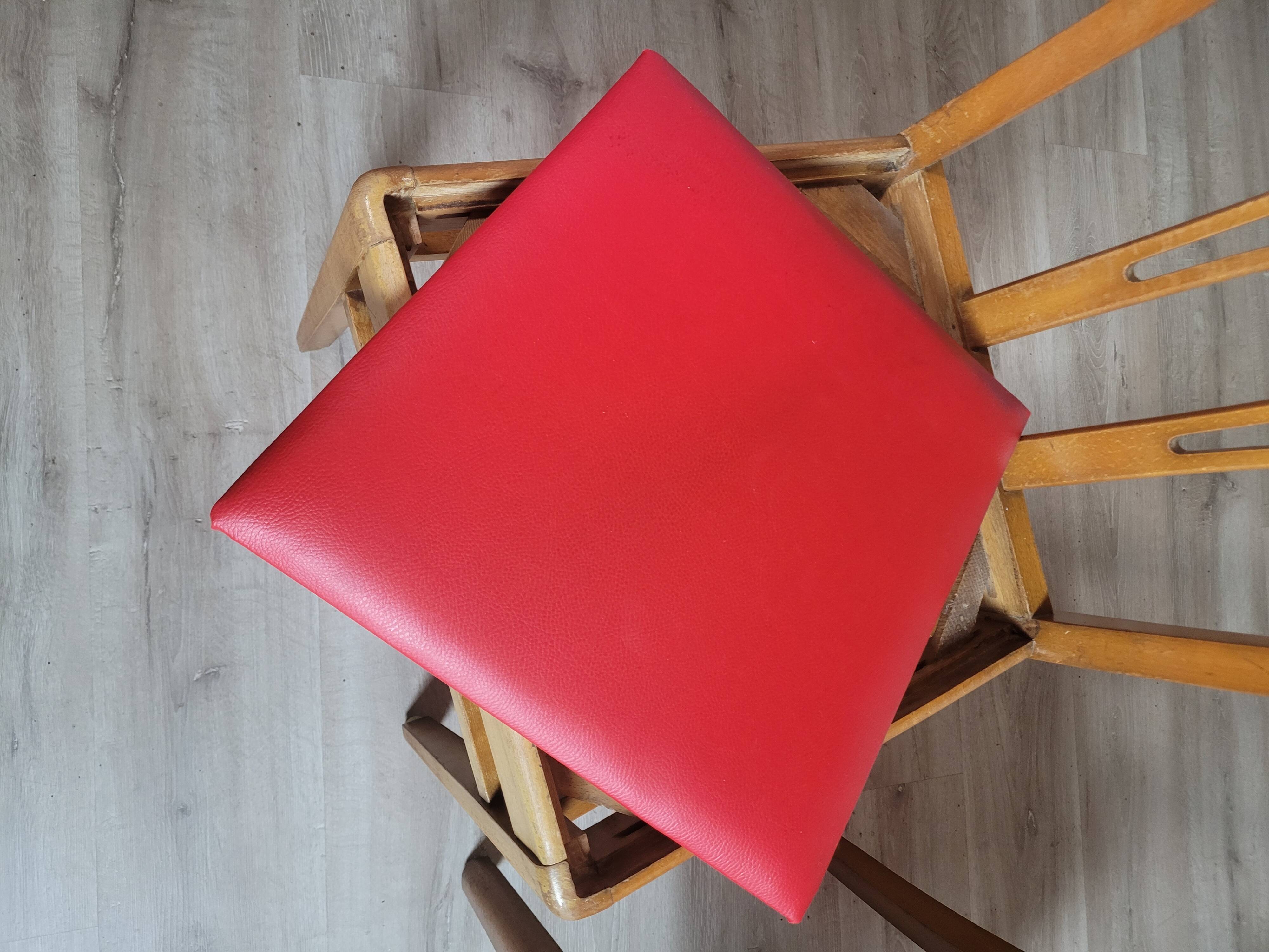 Suite de 6 chaises 1960 Bistrot vintage