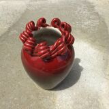 St. Radegonde Gustave Asch Vase, ceramic ox blood