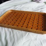 Wicker rattan tray