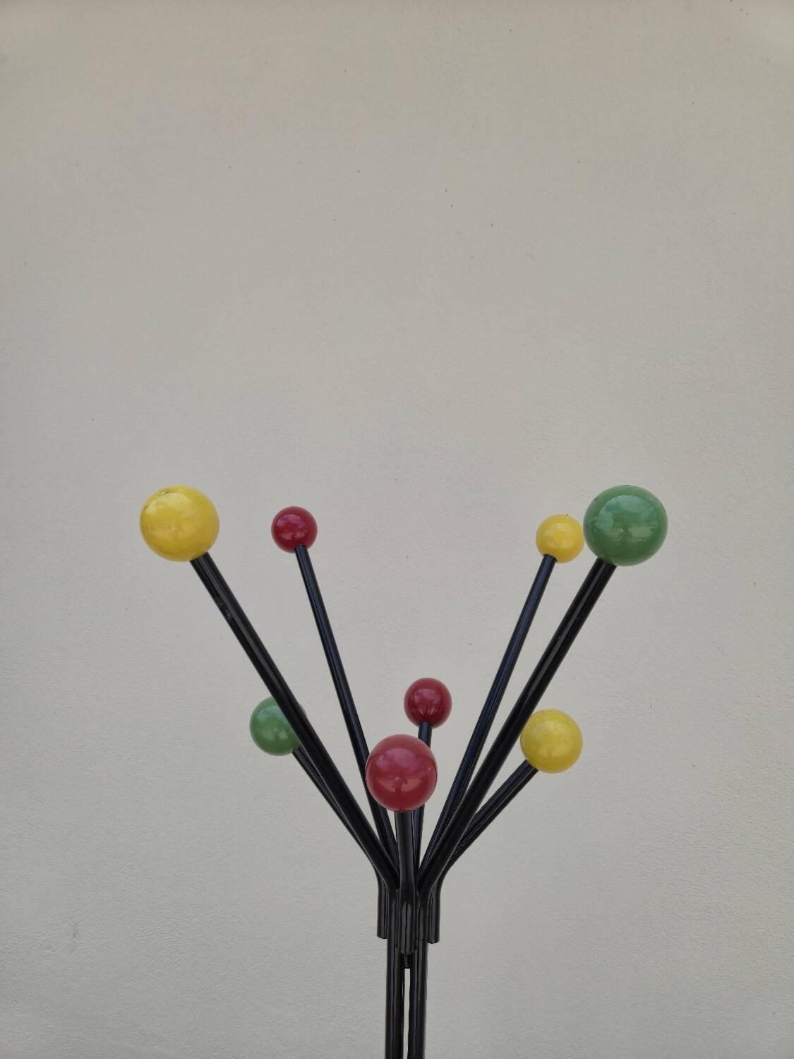 Portemanteau perroquet à boules colorées, 1950