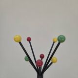 Vintage parrot coat rack with colored balls, 1950s design
