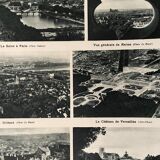 Ancicenne map of the paris basin paris from 1945