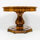 Extendable Biedermeier walnut round table - 1920-1939