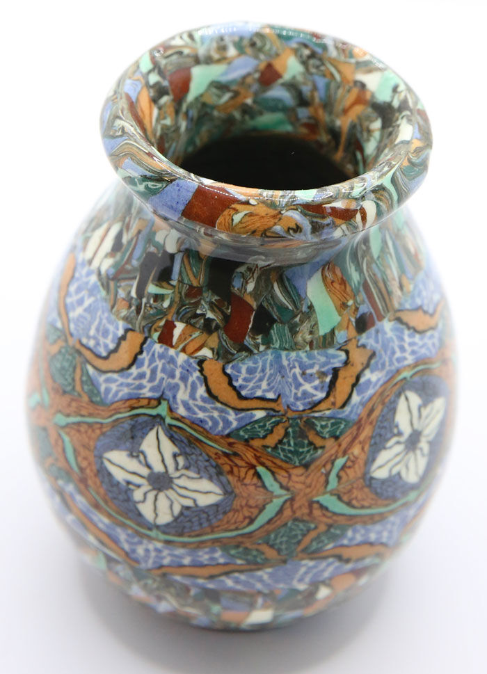 Fifties vase by Jean Gerbino in Vallauris in mixed ceramics
