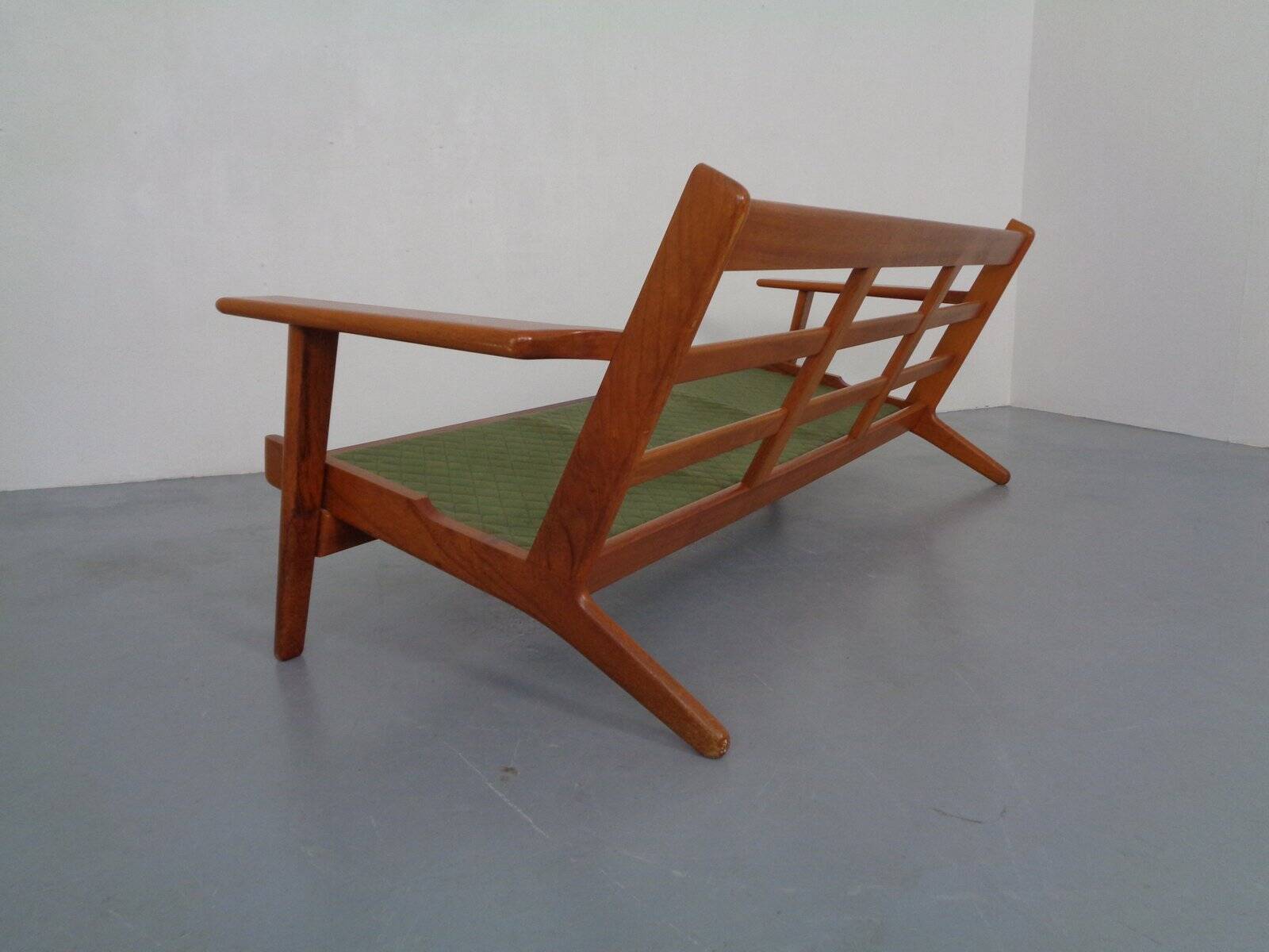 GE 290 Teak 3-Seater Sofa by Hans J. Wegner for Getama, Denmark, 1960s