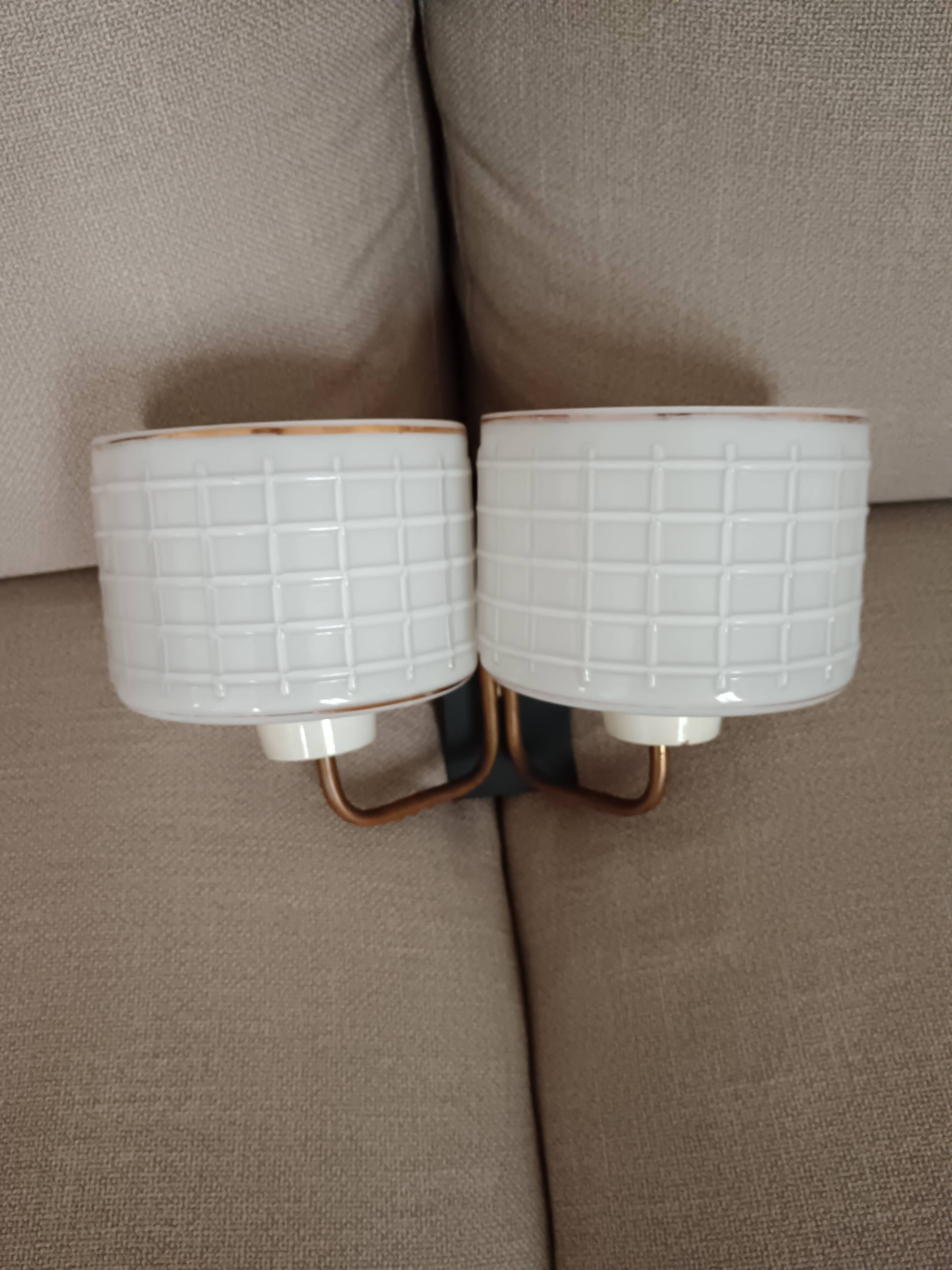 Pair of 50s/60s art deco style wall lights