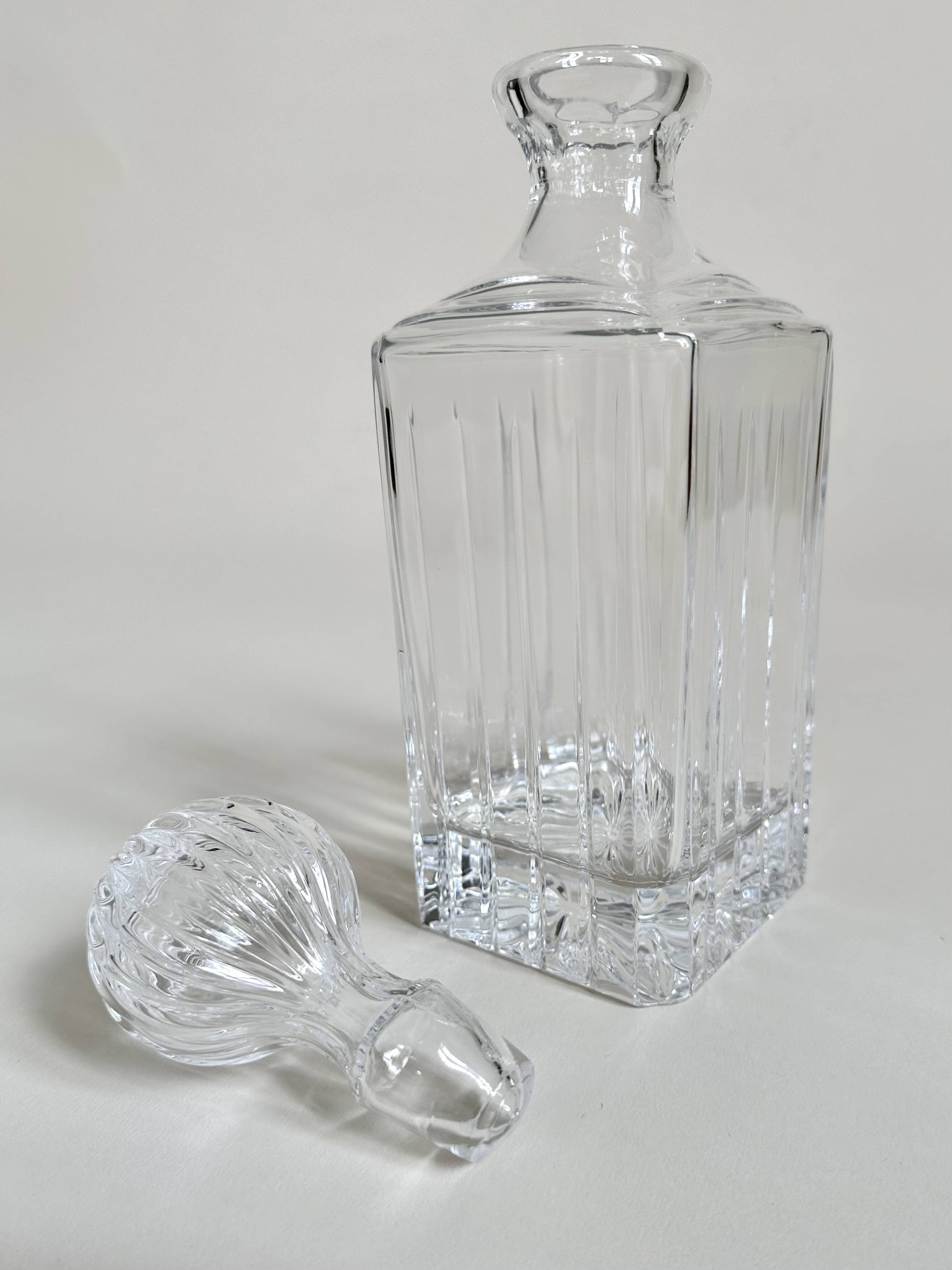 Thick glass whisky carafe