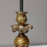 Bronze lamp base, rocaille and voluptuous decor