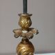 Pied de lampe en bronze,décor rocaille et volupte
