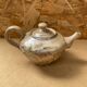 Antique teapot vallauris la roue ceramic beige vintage #b276