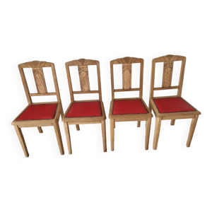 Suite de 4 chaises en - epoque