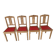 Set of 4 sculpted oak chairs – 1940s Art Deco style