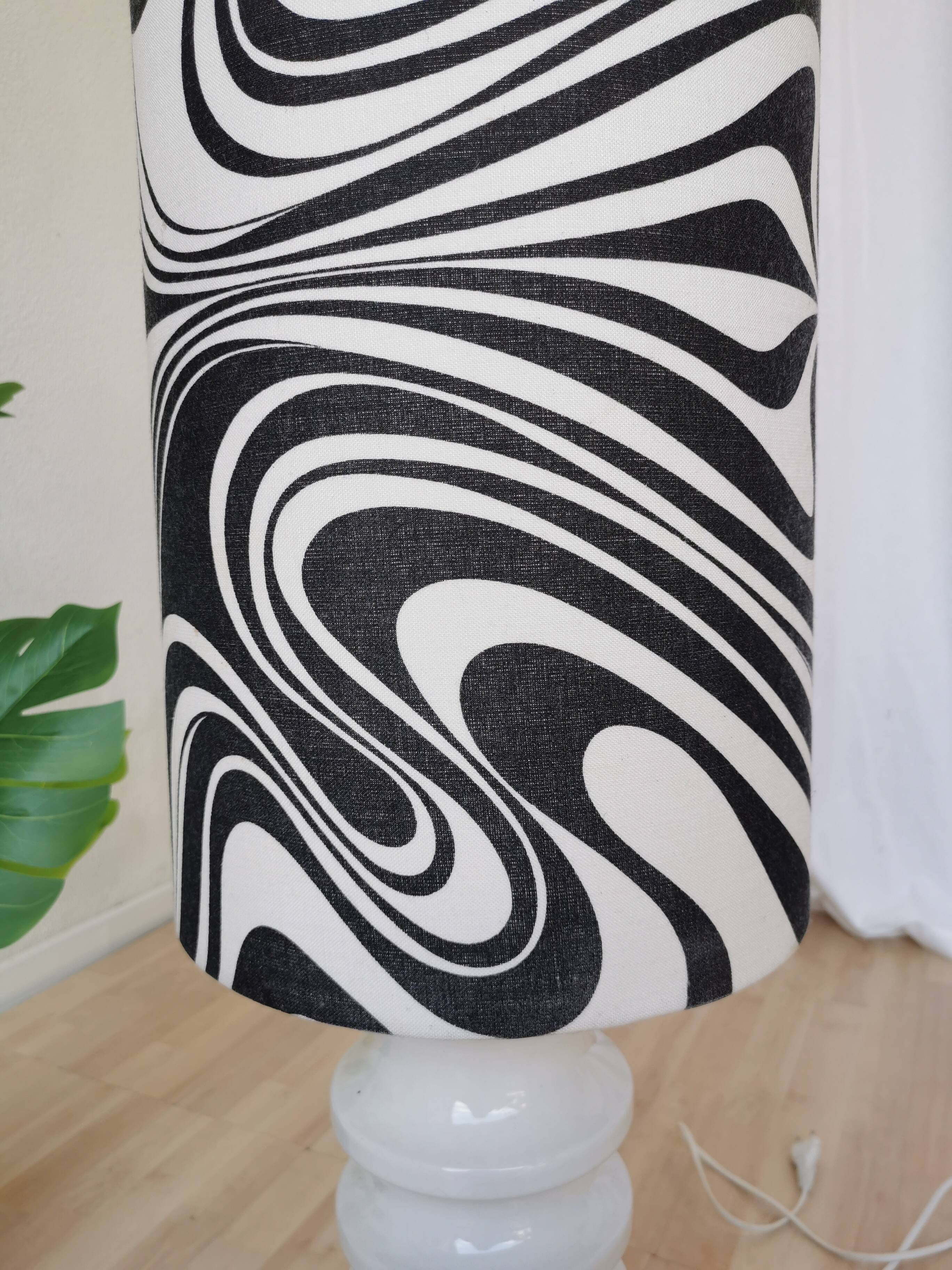 Vintage Dumler & Breiden Floor Lamp: German Pop Art Zebra Shade