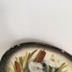 Vintage Hand-Painted Clay Plates: 1970s Yugoslavian Floral Wall Decor