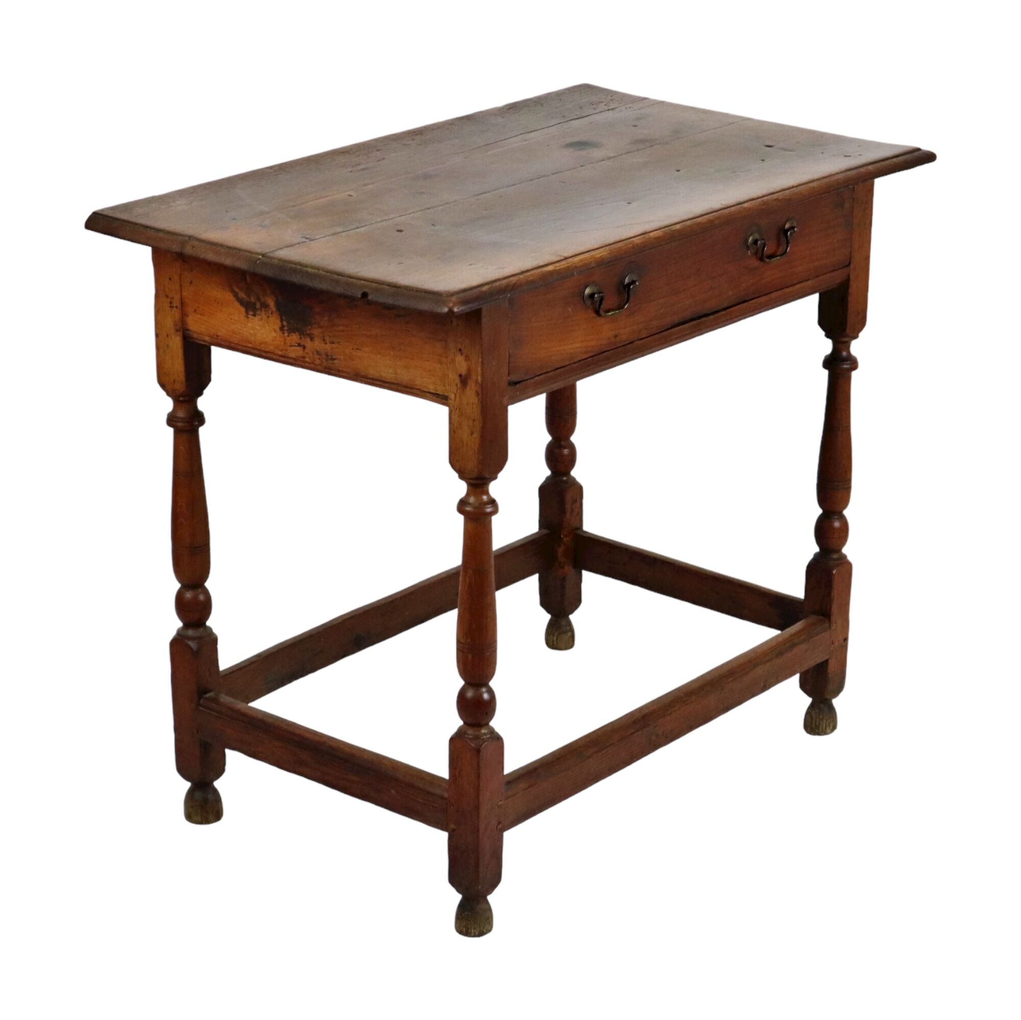 English table drawer lowboy antique solid oak 18th century 94cm