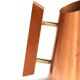 Modernist copper watering can, wooden handle, 1950s