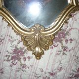 Louis XV style shell mirror in gilded wood 46x27