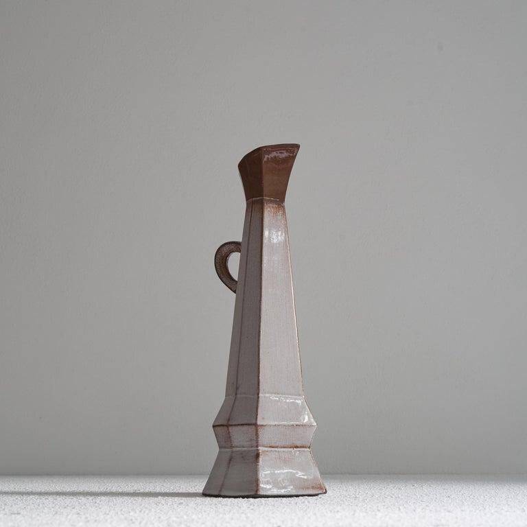 Cubist ceramic pitcher vase from the 1950s.