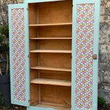 Vintage Parisian wardrobe, blue-green and gray