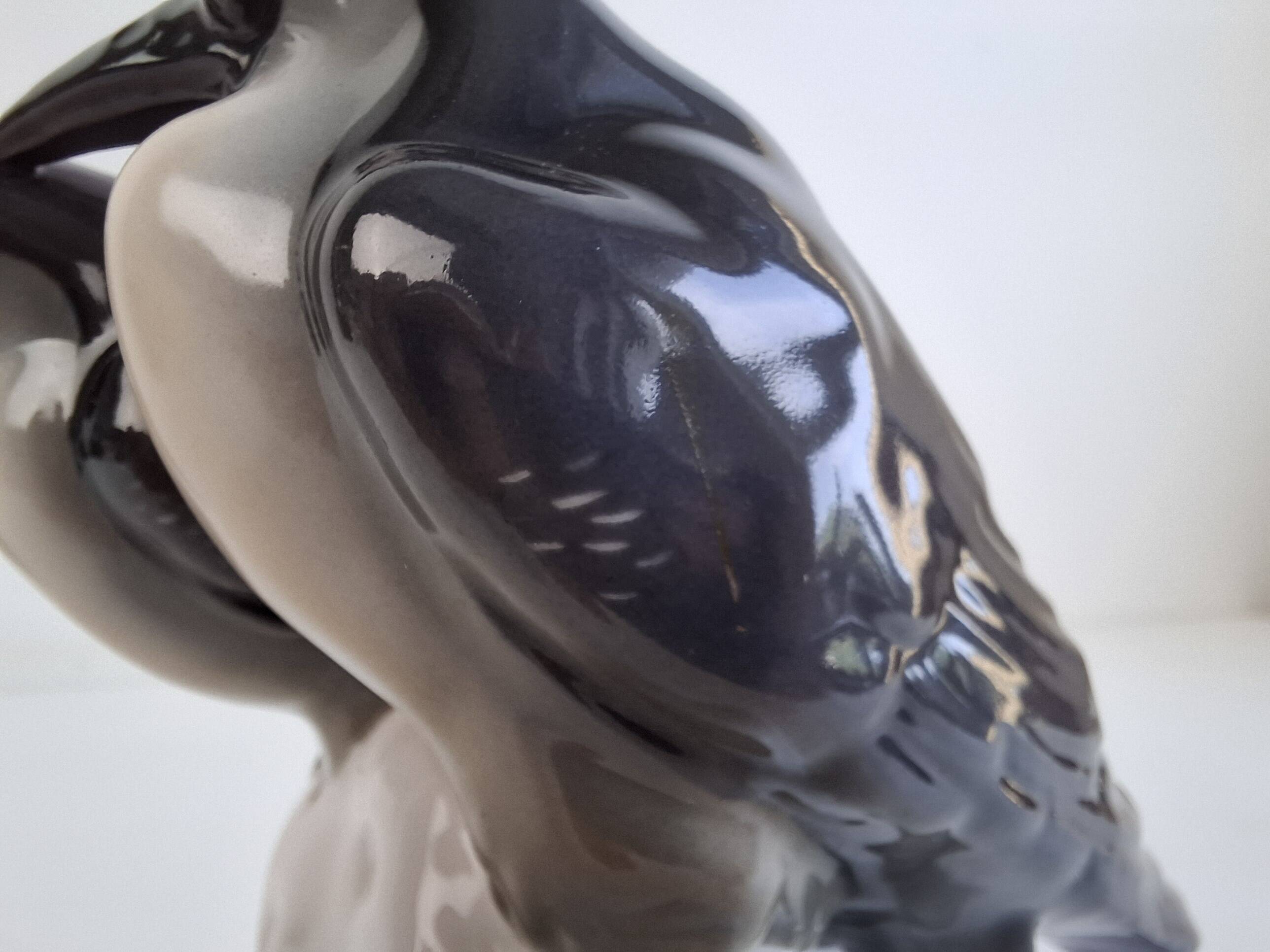 Art Deco Czech Porcelain Penguin Figurine by Pfeiffer & Löwenstein, 1930