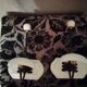2 vintage wooden and ceramic coat hooks