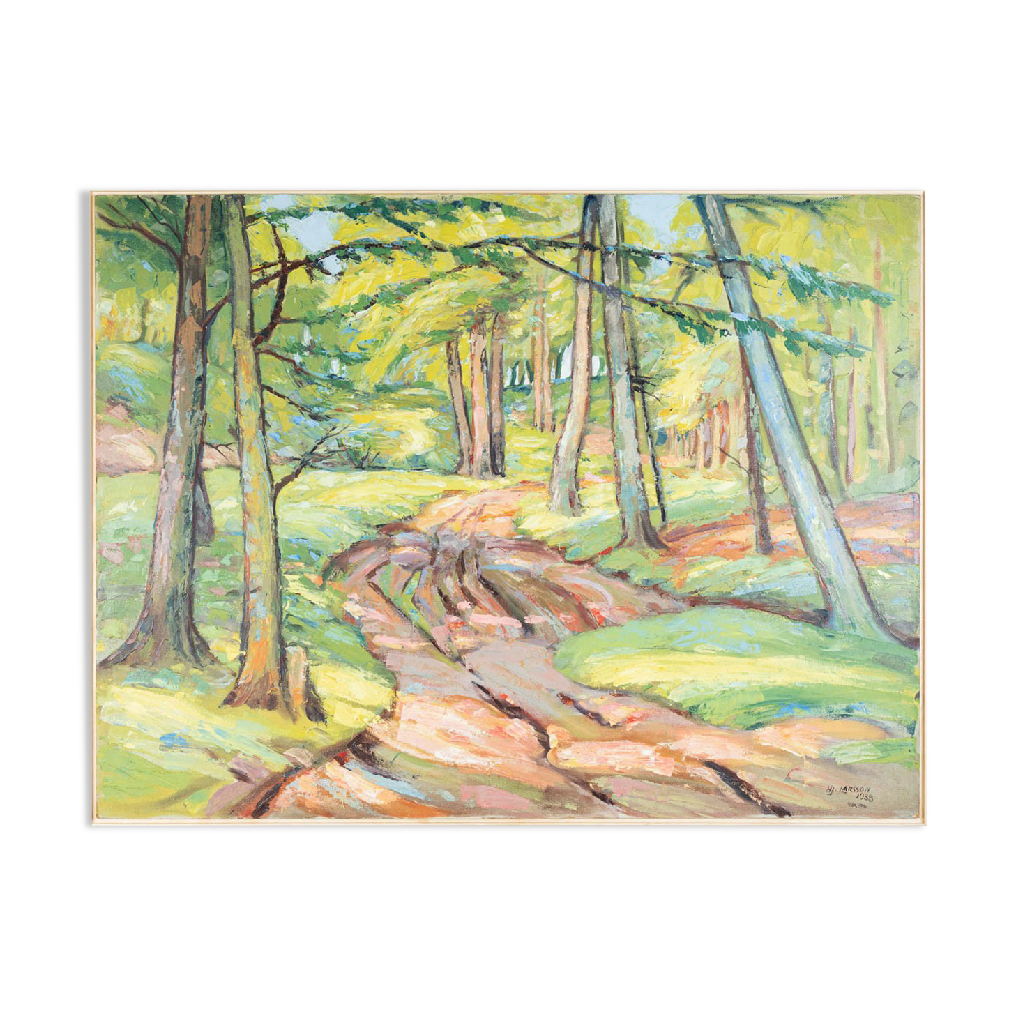 Woodland Walk, Oil on Plate, 124 x 95 cm