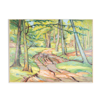 Woodland Walk, Oil on Plate, 124 x 95 cm