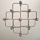 Large geometric chandelier in chrome metal, design by G. Sciolari, 1970.