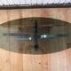 Chrome steel coffee table and smoked glass