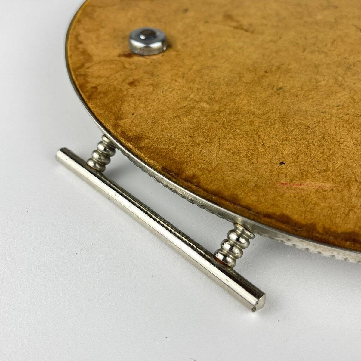 Vintage metal tray with mirror, Italy, 1970s