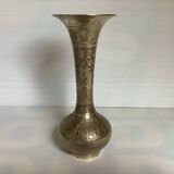Orientalist vase in worked brass