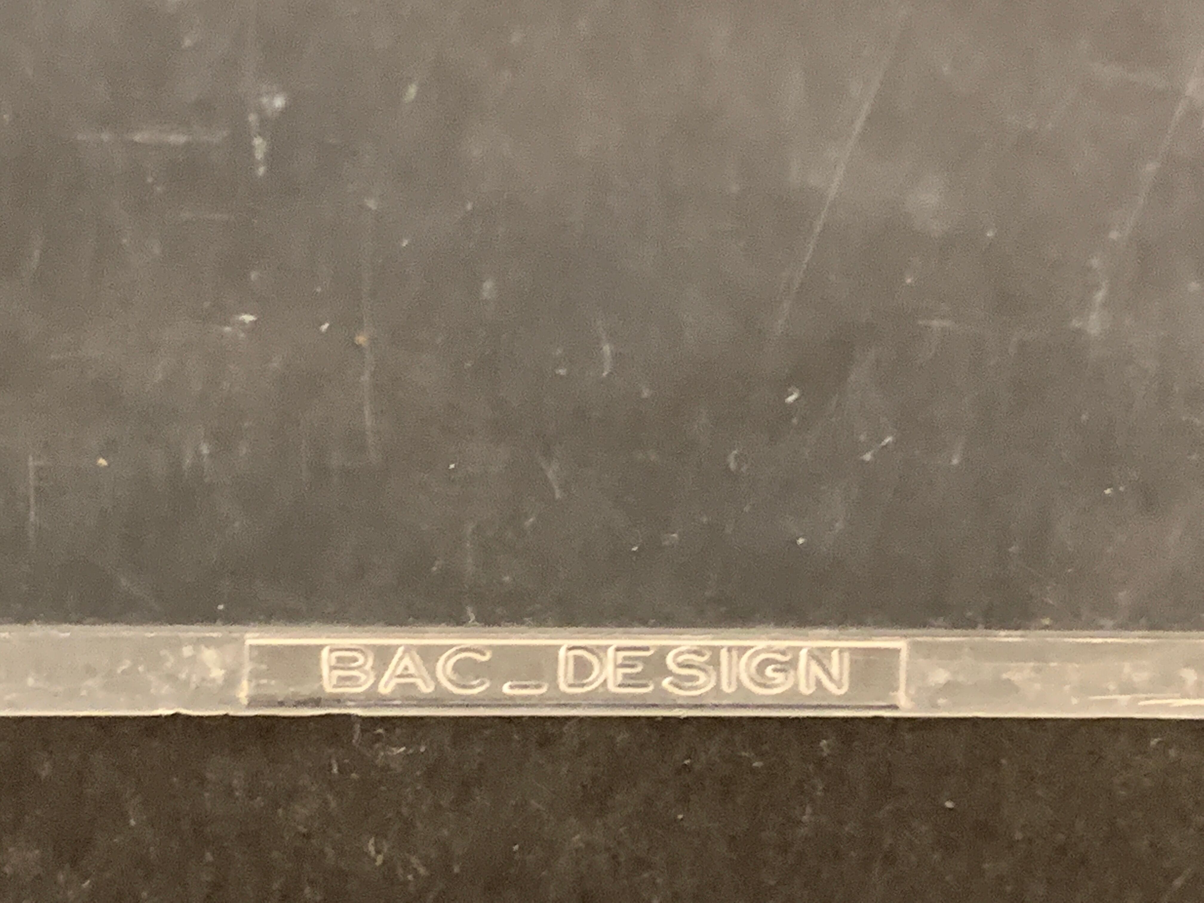Photo frame or cube in plexiglass Michèle Gignoux for Bac Design, 1970