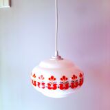 Suspension in opaline screen-printed 1970