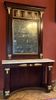 Italian Empire Mahogany and Parcel Gilt Console with Mirror and Carrara Marble Top, Late 18th Century