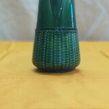 Green pitcher in Barbotine de Sarreguemines