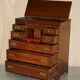 Vintage military commode FINE hardwood, brass and leather.