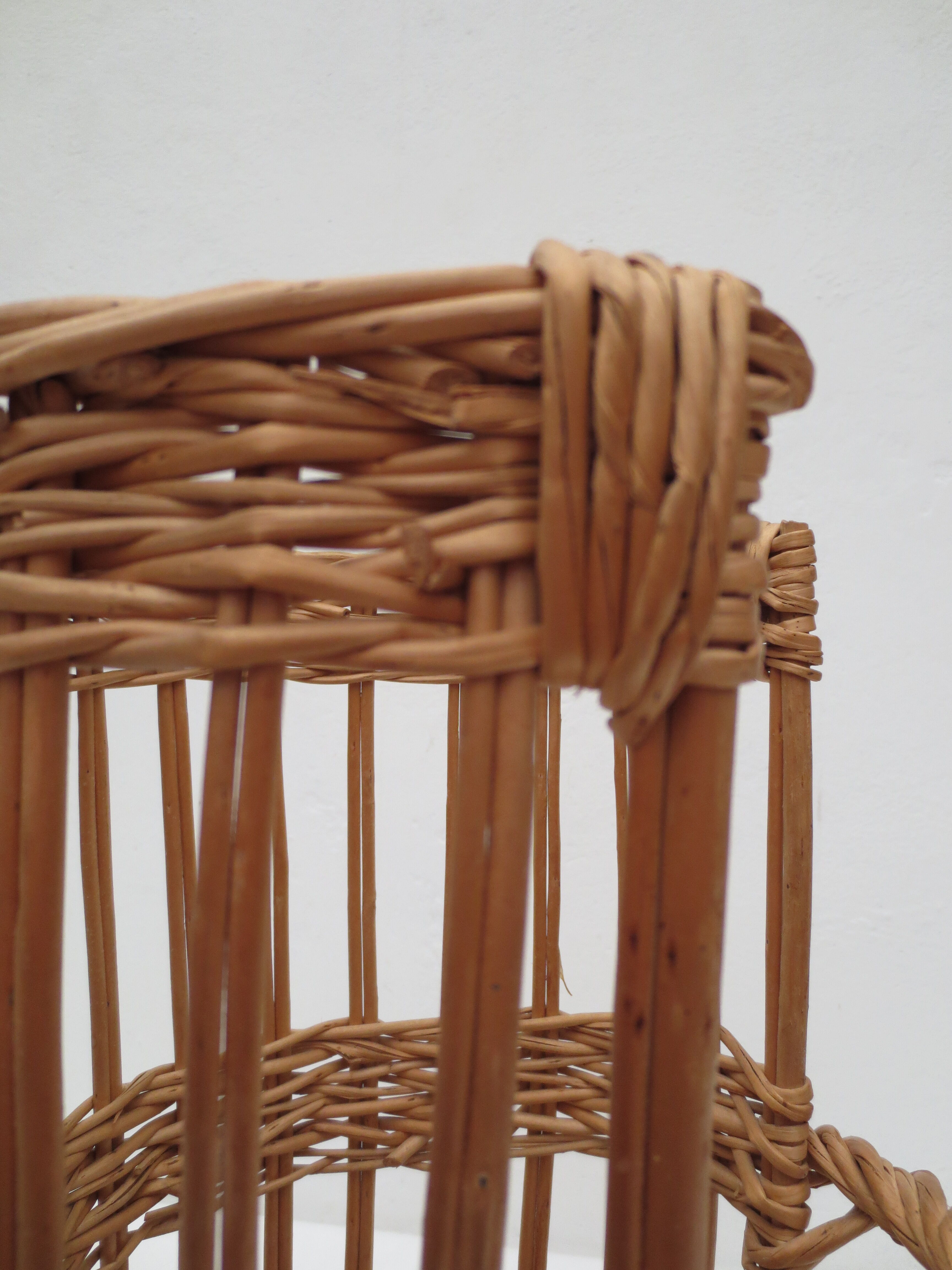 Old baguette basket, wicker bakery
