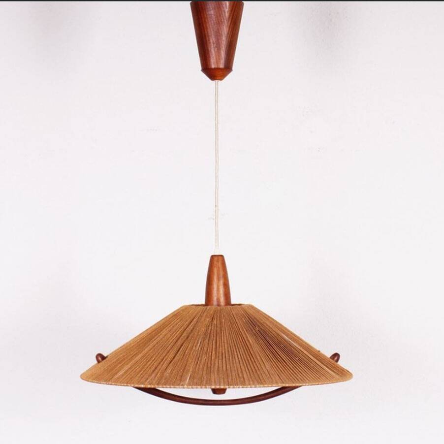 Lampe à suspension Temde Leuchten du milieu du siècle