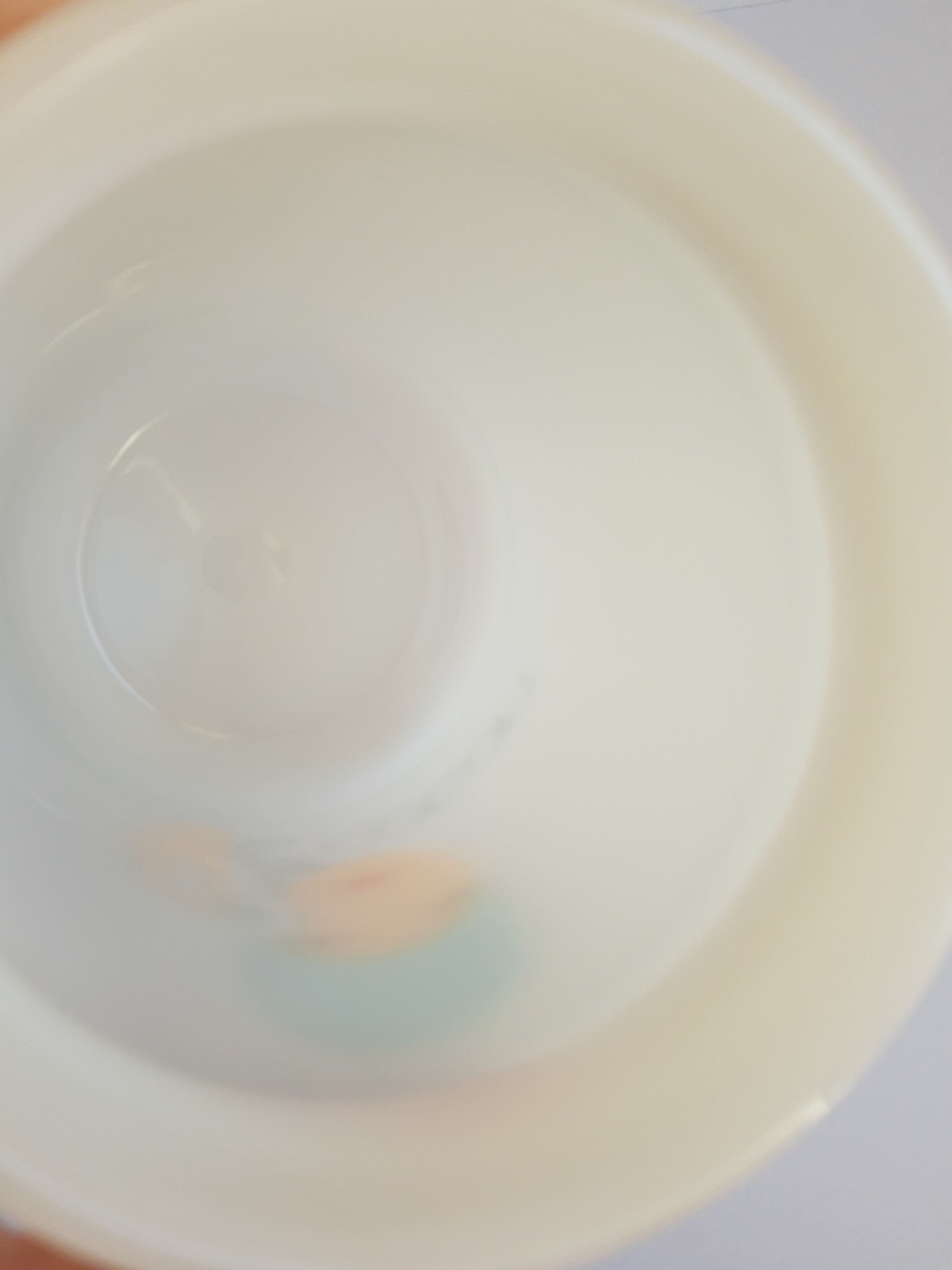 Old cotton bathroom pot in vintage opal year 1970