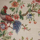 Traditional English Style Chinese Needlepoint Rug Handwoven Cream Green Wool Rug-76x243cm