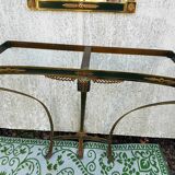 Brass console and mirror